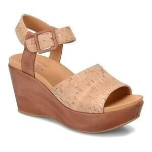 Kork-Ease Keirn Ankle Strap Leather Platform Wedge Sandal